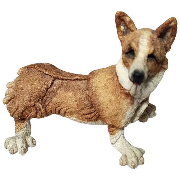 Vintage Resin Welsh Corgi Pembroke Dog Puppy Figurine - Picture 1 of 5